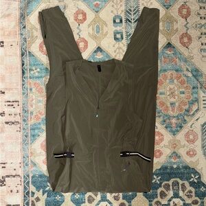 Lululemon Olive Green Jumpsuit with Zipper & Adjustable Straps
